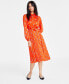 Women's Long-Sleeve Pleated Shirtdress, Created for Macy's