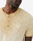 Men's Short Sleeve Dyed Embro Henley Shirt