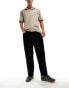 Santa Cruz striped baggy fit cord trousers in black