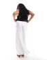 4th & Reckless Plus satin maxi skirt in white