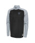 Men's Black Las Vegas Raiders Combine Authentic O-Line Raglan Half-Zip Jacket