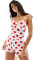 Boux Avenue heart print cami nighwear set in ivory