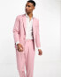 Labelrail x Stan & Tom single breasted fitted suit jacket co-ord in salmon pink