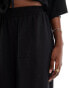 AX Paris textured wide leg trousers co-ord in black