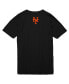 Men's Willie Mays Black NY Giants Cooperstown Collection Heavyweight Premium Player Vintage-like Logo T-Shirt