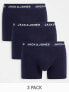 Jack & Jones 3 pack trunks with contrast waistband