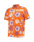 Men's Orange Clemson Tigers Floral Button-Up Shirt