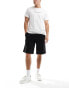 Calvin Klein shadow embossed logo jersey shorts in black