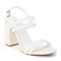 BEACH by Matisse Crowne Block Heels Ankle Strap Womens White Dress Sandals CROW