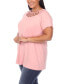 Plus Size Crisscross Cutout Short Sleeve Top