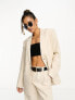 NA-KD co-ord oversized tailored blazer in beige