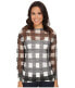 Diesel 243276 Womens Sheer Check Pullover Sweater Black/White Size X-Small