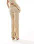 Something New X Cenit Nadir fine crochet trouser co-ord in beige