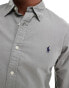 Polo Ralph Lauren icon logo slim fit garment dyed oxford shirt in brown