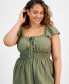 Trendy Plus Size Corset-Look Jumpsuit, Created for Macy's