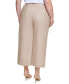 Plus Size Linen Cropped Wide-Leg Pants