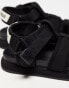 Good News Goat quilted sandals in black