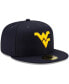 Men's Navy West Virginia Mountaineers Basic 59FIFTY Team Fitted Hat