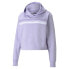 Puma Amplified Cropped Pullover Hoodie Plus Womens Purple Casual Outerwear 58933