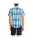 Men's Traditional Fit Short Sleeve Madras Shirt