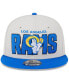 Men's Stone, Royal Los Angeles Rams 2023 NFL Draft 9FIFTY Snapback Adjustable Hat