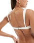 Free Society underwire bikini top in off white crinkle