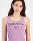 Juniors' Palm Springs Tennis Graphic-Print Tank Top