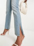 ASOS DESIGN 90s straight jean in light blue with split