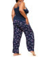 Plus Size Bryony Pajama Cami & Pants Set