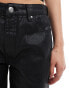 Armani Exchange co-ord loose fit coated jean in black