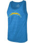 Men's Justin Herbert Heathered Powder Blue Los Angeles Chargers Name Number Tri-Blend Tank Top