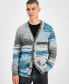 Men's Eduardo Space Dyed Button Front Cardigan Sweater