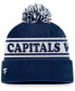 Men's Navy Washington Capitals Vintage-Like Sport Resort Cuffed Knit Hat with Pom