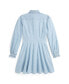 Big Girls Ruffled Cotton Chambray Dress