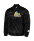 Men's Black The Simpsons Couch Satin Full-Snap Jacket