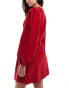 Nobody's Child Patras cord mini dress with balloon sleeve in red