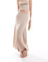 4th & Reckless rib knitted maxi skirt co-ord in camel