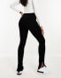 ASOS DESIGN legging with side split in black