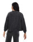 Vila mix & match premium jersey cardigan co-ord in dark grey