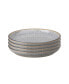 Studio Grey 4 Piece Small Coupe Plate Set