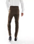 ASOS DESIGN skinny suit trouser in chocolate brown