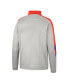 Men's Gray and Orange Clemson Tigers Bushwood Fleece Quarter-Zip Jacket