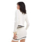 Vero Moda fine knit contrast mini skirt co-ord in monochrome