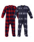 Baby Girls and Boys Sweater Plaid Fleece Sleep and Play