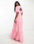 Anaya Bridesmaid tie back maxi dress in candy pink