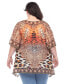 Plus Size Short Caftan with Tie-Up Neckline