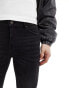 ASOS DESIGN spray on jeans with power stretch in washed black