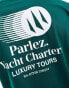 Parlez charter logo back print t-shirt in dark green