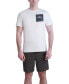 Men's Slim-Fit Diamond-Grid Logo-Print 7-1/2" Drawstring Shorts, Created for Macy's