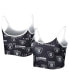 Одежда Concepts Sport womens Black Las Vegas Raiders Breakthrough Allover Knit Lounge Bralette